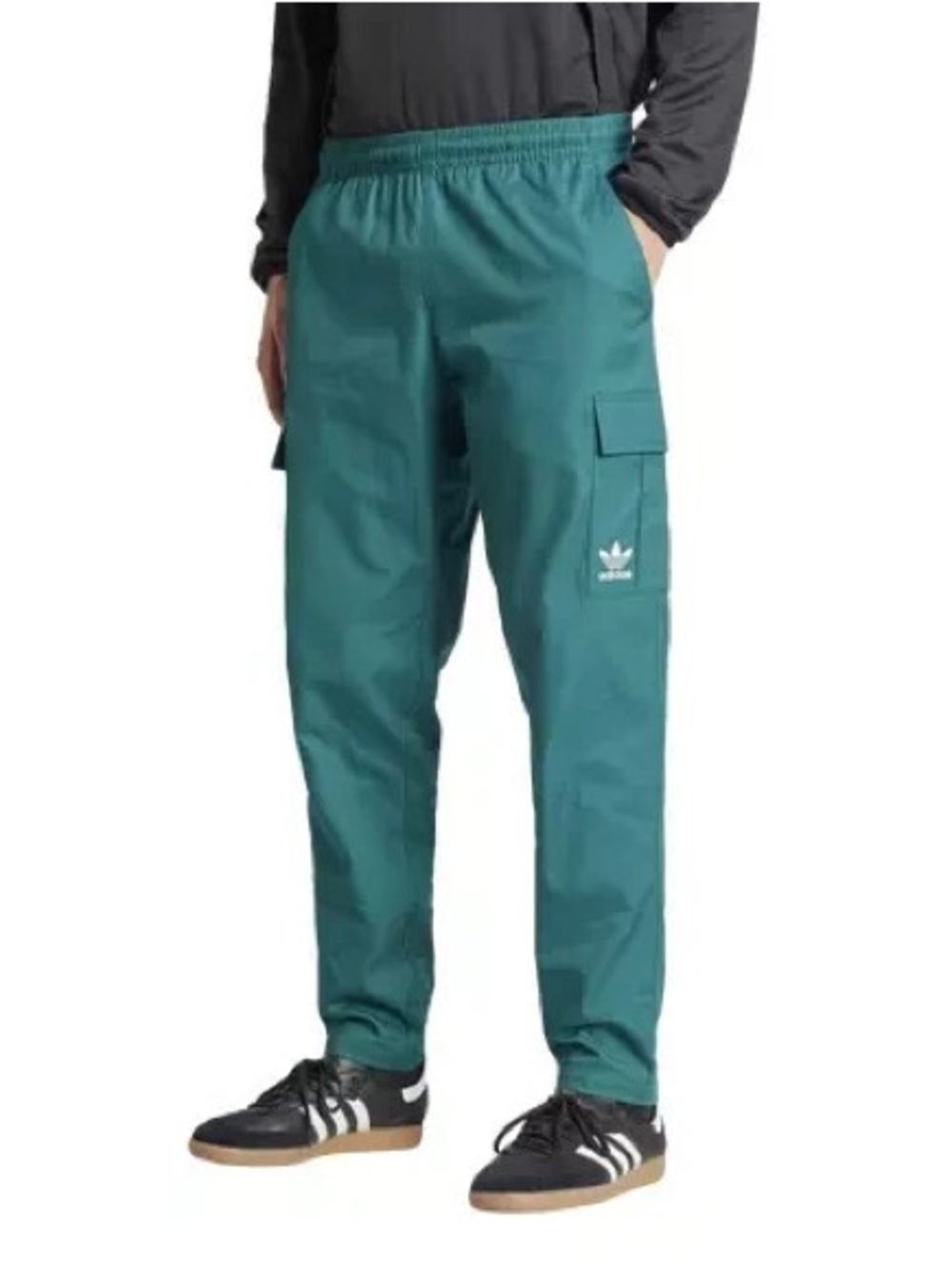 Legacy teal Adidas Originals Trefoil woven cargo pants